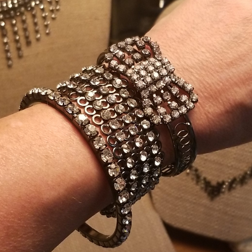 Black & Clear Rhinestone 11-Item Jewelry Bundle - Picture 10 of 16